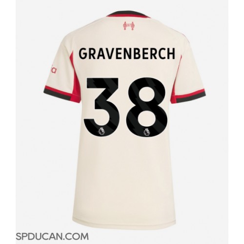 Zenski Nogometni Dres Liverpool Ryan Gravenberch #38 Gostujuci 2025-26 Kratak Rukav